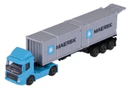 Samochody i pojazdy dla dzieci - MAJORETTE LOGISTIC MAERSK VOLVO CIĘŻARÓWKA Z KONTENERAMI 1:87 212057289 - miniaturka - grafika 1