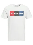 Koszulki męskie - Jack & Jones Koszulka w kolorze białym - miniaturka - grafika 1
