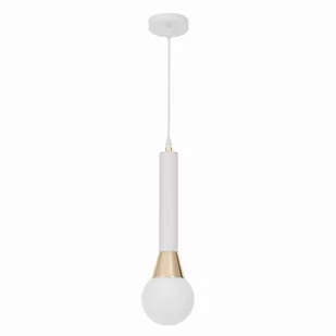 NOWOCZESNA LAMPA WISZĄCA BIAŁO-ZŁOTA FOLINO W1 - Lampy sufitowe - miniaturka - grafika 1