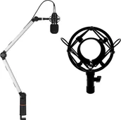 Akcesoria do komputerów stacjonarnych - Mozos Mozos Statyw biurkowy SB38 + Kosz antywibracyjny 48-54mm SHM2 - miniaturka - grafika 1