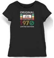 Koszulki i topy damskie - Koszulka damska na 55 urodziny original limited edition kaseta czarna XXL - miniaturka - grafika 1