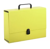 Szkolne artykuły papiernicze - Teczka z rączką A4 10 cm Penmate żółta pastelowa - miniaturka - grafika 1