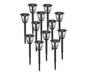 Lampy ogrodowe - Aigostar - ZESTAW 12x LED Lampa solarna LED/0,06W/2V 33,8 cm 6500K IP44 czarna - miniaturka - grafika 1