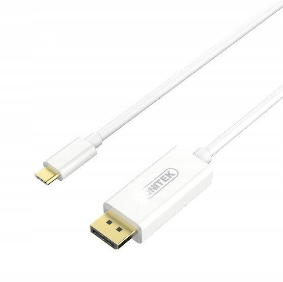 Kabel USB Unitek Przewód USB Typ-C do DisplayPort, 4K, biały, 1,8m, następca V400A