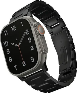 Uniq UNIQ pasek Osta Apple Watch 42/44/45/ 49mm Series 1/2/3/4/5/6/7/8/9/SE/SE2/Ultra/Ultra 2 Stainless Steel czarny/midnight black - Akcesoria do smartwatchy - miniaturka - grafika 1