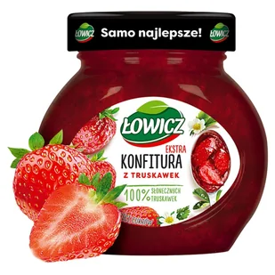 Łowicz Konfitura z truskawek 240 g - Syropy i koncentraty owocowe - miniaturka - grafika 1