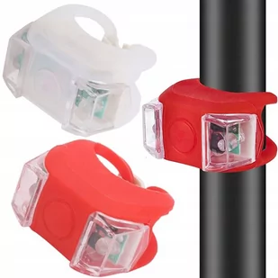 OŚWIETLENIE ROWEROWE LAMPKI LED PRZÓD TYŁ 2 SZT - Lampki rowerowe - miniaturka - grafika 1
