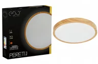 Lampy sufitowe - Lampa Sufitowa Plafon Led Pereti 18W 3000K IP44 Drewniany Pierścień Edo - miniaturka - grafika 1