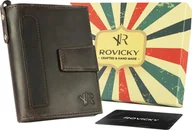 Portfele - Rovicky Skórzany portfel męski w stylu retro Rovicky NoSize - miniaturka - grafika 1