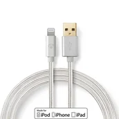Kable USB - Nedis CCTB39300AL30 kabel do telefonu Aluminium 3 m USB A Lightning - miniaturka - grafika 1