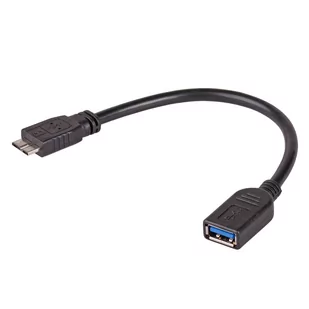Akyga Kabel USB 3.0 AK-AD-30 USB A(F) - micro USB B(M) 0,15m OTG czarny AK-AD-30 - Kable USB - miniaturka - grafika 1