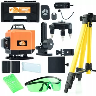 Poziomica laserowa Rosfix Orange Tiger 12 linii ROT12L w walizce z zestawem + Statyw 43-120cm do poziomicy laserowej + okulary zabezpieczające do la.. - Poziomice laserowe - miniaturka - grafika 1