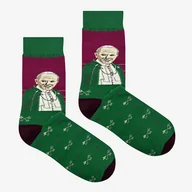 Skarpetki męskie - Skarpetki Papież Jan Paweł II Bordo - miniaturka - grafika 1