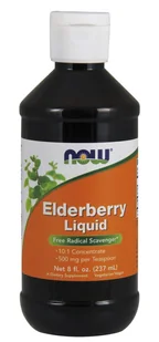 Now Foods Sklep ELDERBERRY LIQUID CZARNY BEZ (SOK) 237 ML - Witaminy i minerały dla sportowców - miniaturka - grafika 2