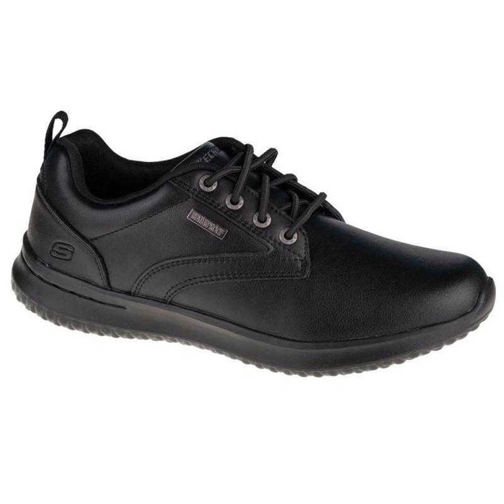 Skechers Męskie Skórzane Oksfordzie Delson Antigo (25 / Czarny)