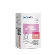 Witaminy i minerały - NOVATIV KWAS FOLIOWY FORTE 90 tabletek - miniaturka - grafika 1