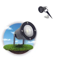 Lampy ogrodowe - ZESTAW Lampa ogrodowa PORTO + żarówka GU10 3W premium CIEPŁOBIAŁA - miniaturka - grafika 1