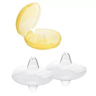 Bielizna lecznicza - Medela nakładki silikonowe Contact - rozmiar M x2 sztuki - miniaturka - grafika 1