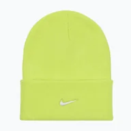 Czapki damskie - Czapka zimowa Nike Peak Swoosh Beanie cyber/white WYSYŁKA W 24H 30 DNI NA ZWROT - miniaturka - grafika 1