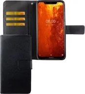 Etui i futerały do telefonów - Etui Nokia 8.1 / Nokia X7 Etui na telefon komórkowy Pokrowiec ochronny z klapką i miejscem na kartę Czarny - miniaturka - grafika 1