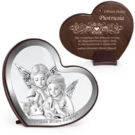 Pamiątka Chrztu Świętego - Obrazek w kształcie serca z nadrukiem dla dziecka na chrzest - miniaturka - grafika 1