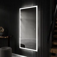 Lustra - Pionowe prostokątne niestandardowe lustro LED Oświetlenie łazienkowe (90x180cm) Przełącznik dotykowy - miniaturka - grafika 1