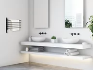 Wieszaki łazienkowe - Wieszak na ręczniki łazienkowy TYROS czarny loftowy - miniaturka - grafika 1