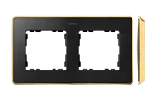 Klawisze i ramki - Kontakt Simon Ramka 2-krotna SIMON 82 Detail SELECT metal - grafit/złoty - miniaturka - grafika 1