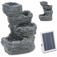 Fontanny ogrodowe - Fontanna kaskada ogrodowa solarna z oświetleniem LED 4 poziomy 3 W - miniaturka - grafika 1