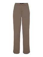 Spodnie damskie - Bestseller A/S Damskie spodnie Vmzamira Mr Straight Pant Ga Tall Noos, Brown Lentil, (XS) W / 34L - miniaturka - grafika 1