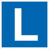 Akcesoria BHP - Naklejka magnetyczna Nauka jazdy L Odporna na UV 15x15cm - miniaturka - grafika 1