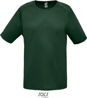 Koszulki męskie - SOLS T-shirt męski Raglan Koszula sportowa 11939 Zielony Forest Green XXL - miniaturka - grafika 1