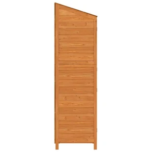 Szopa ogrodowa, brązowa, 55x52x174,5 cm, lite drewno jodłowe Lumarko - Altany ogrodowe - miniaturka - grafika 6