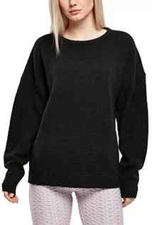 Bluzy damskie - Urban Classics Bluza damska Ladies Chunky Fluffy Sweater Sweat, czarna, XS - grafika 1