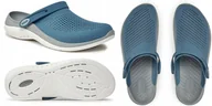 Klapki i japonki męskie - KLAPKI MĘSKIE CROCS LITERIDE NIEBIESKO SZARE CHODAKI LEKKIE ROZMIAR 36-37 - miniaturka - grafika 1