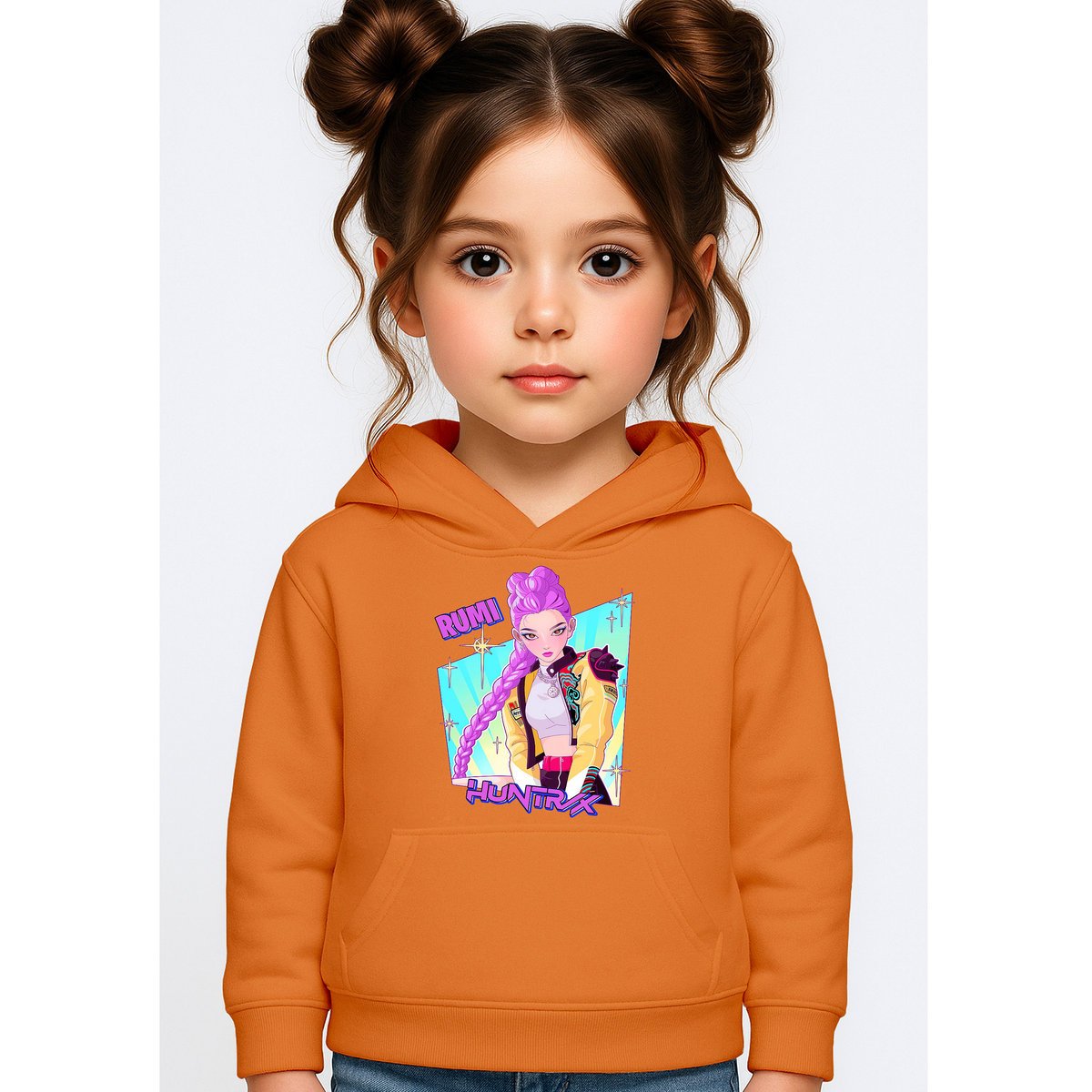 BLUZA DZIECIĘCA HUNTRIX RUMI KPOP 134-140 Z KAPTUREM BAWEŁNIANA JAKOŚĆ