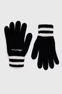 Rękawiczki - Moschino rękawiczki wełniane kolor czarny - grafika 1
