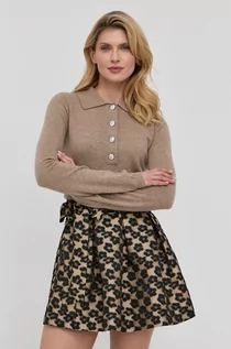 Swetry damskie - Custommade sweter kaszmirowy damski kolor brązowy lekki - grafika 1