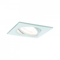 Oprawy, klosze i abażury - Paulmann Oprawa wbudowana Nova ruchoma LED 1x6,5W 2700K 230V GU10 51mm Biały Mat/Aluminium PL93435) - miniaturka - grafika 1