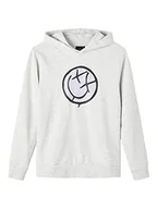 Bluzy dla chłopców - NAME IT Bluza chłopięca Nlmfellow Ls Sweat W. Hood, jasnoszary melanżowy, 134-140 - miniaturka - grafika 1
