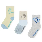 Skarpetki dla dzieci - Zestaw 3 par wysokich skarpet dziecięcych Peppa Pig ACCS-SS24-234PP-A Niebieski - miniaturka - grafika 1