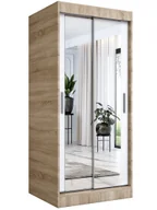 Szafy - Szafa przesuwna w kolorze dąb sonoma + biały N9-N29 - miniaturka - grafika 1