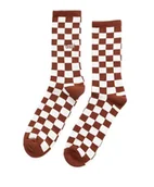 Skarpetki męskie - Skarpetki Unisex (1 para) VANS Checkerboard Crew Board in Rust Bronze VN000QBDFSB1 S - miniaturka - grafika 1
