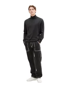 TOM TAILOR sweter męski, 10617 - Black Grey Melange, XL - Swetry męskie - miniaturka - grafika 1