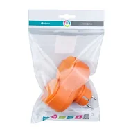 Przedłużacze i rozgałęźniki - Rozgałęźnik elektryczny IP44 2 gniazda z uziemieniem pomarańczowy - miniaturka - grafika 1