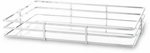 Taca lustrzana srebrna glamour dekoracyjna 4,5x30x20 148746 - Tace i patery - miniaturka - grafika 1