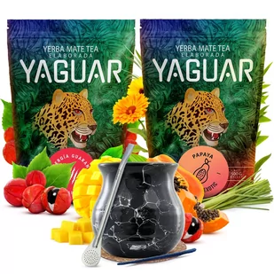 Zestaw yerba mate Yaguar tykwa ceramiczna bombilla - Yerba Mate - miniaturka - grafika 1