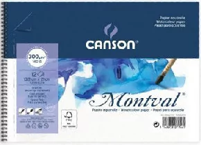 Canson Blok DO AKWARELI MONTVAL ŚNIEGOWY 29,7X42 CM A3 300G 12 KARTEK 200807325 - Podobrazia, bloki, papiery - miniaturka - grafika 1