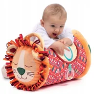Zabawki sensoryczne - Wałek motoryczny LUDI lew z grzechotkami i lusterkiem dla dzieci 6m+ - miniaturka - grafika 1