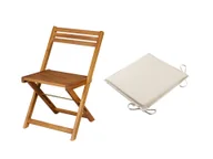 Fotele i krzesła ogrodowe - LIVARNO home Zestaw Składane krzesło ogrodowe Sevilla z olejowanego drewna akacjowego z poduszką dwustronną na siedzisko Sevilla - miniaturka - grafika 1
